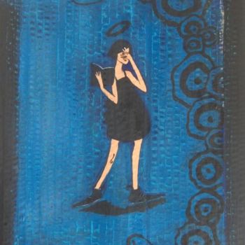 Peinture intitulée "anges ou démons bleu" par Lydi, Œuvre d'art originale
