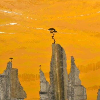 Pintura intitulada "Tout l'or du soir" por François-Régis Lemonnier, Obras de arte originais, Acrílico Montado em Armação em…
