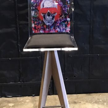 Ambacht getiteld "chaise plexi skull" door Catherine Lempereur, Origineel Kunstwerk