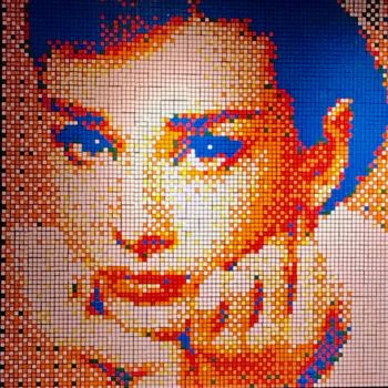 "Audrey" başlıklı Heykel Françoise Henry-Lempereur tarafından, Orijinal sanat, Kolaj