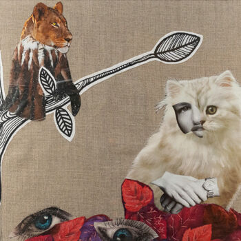 Collages titulada "Cature. Series "Sti…" por Lena Ash, Obra de arte original, Collages Montado en Cartulina
