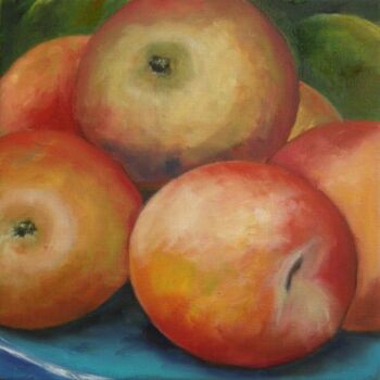 Painting titled "pommes" by Lena Bregeon, Original Artwork