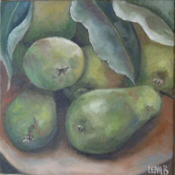 Painting titled "poires" by Lena Bregeon, Original Artwork