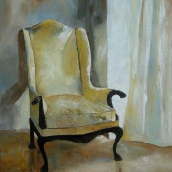 Malerei mit dem Titel "Chaise jaune" von Lena Bregeon, Original-Kunstwerk