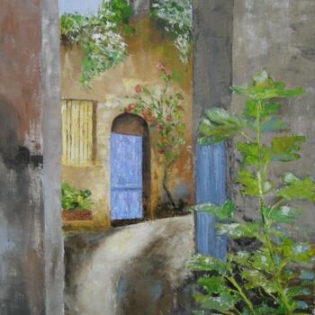 Painting titled "Lourmarin, village…" by Lena Bregeon, Original Artwork, Oil