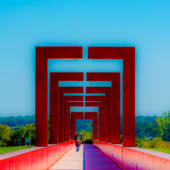 Fotografía titulada "La passerelle" por Léna Constantin, Obra de arte original