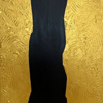 Картина под названием "Черная река" - Лена Морокуева, Подлинное произведение искусства, Акрил Установлен на Деревянная рама…