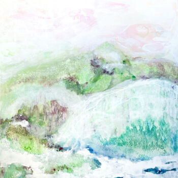 Malarstwo zatytułowany „Туманная долина” autorstwa Lena Oborina, Oryginalna praca, Akryl