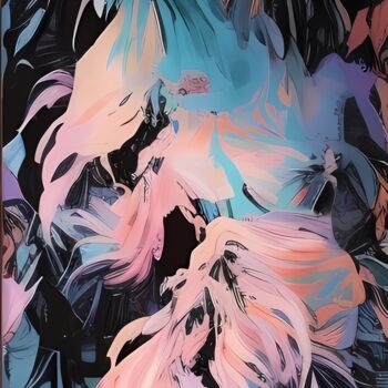数字艺术 标题为“Tropical abstract #3” 由Lena Oma, 原创艺术品, 2D数字工作