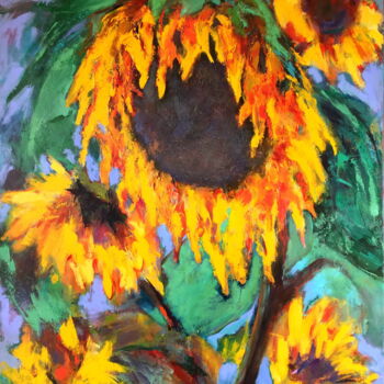 Malerei mit dem Titel "Fragments Of Sun" von Lena Ru, Original-Kunstwerk, Acryl