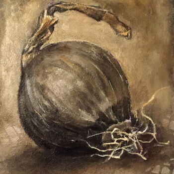 Pintura intitulada "Onion Still Life Pa…" por Lena Ru, Obras de arte originais, Acrílico