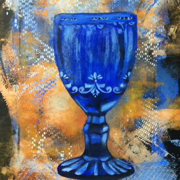 Painting titled "In Wine, Truth" by Lena Ru, Original Artwork, Acrylic