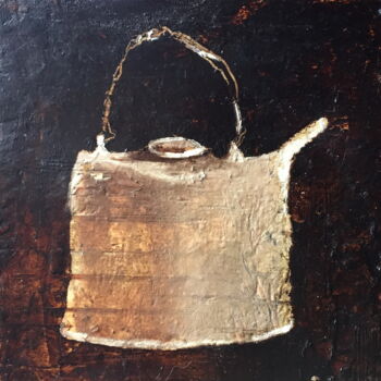 Schilderij getiteld "Put The Kettle On" door Lena Ru, Origineel Kunstwerk, Olie