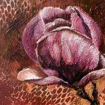 Peinture intitulée "Magnolia Flower  Fl…" par Lena Ru, Œuvre d'art originale, Acrylique