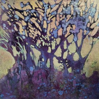 Pintura intitulada "Psychedelic Trees A…" por Lena Ru, Obras de arte originais, Acrílico