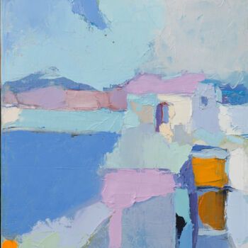 Картина под названием "View from the Windo…" - Еlena Shraibman, Подлинное произведение искусства, Масло