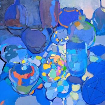 Картина под названием "Midnight Oasis" - Еlena Shraibman, Подлинное произведение искусства, Масло Установлен на Деревянная р…