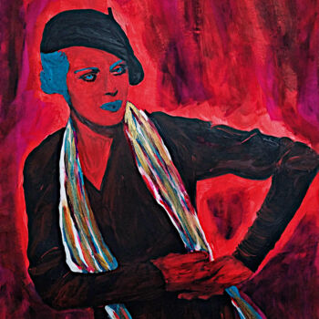 Картина под названием "A visitor from the…" - Lena Snow, Подлинное произведение искусства, Акрил
