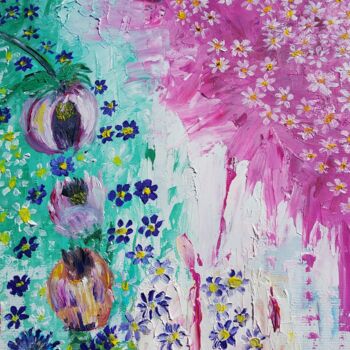 제목이 "Flowers meadows oil…"인 미술작품 Lena Vanli로, 원작, 기름