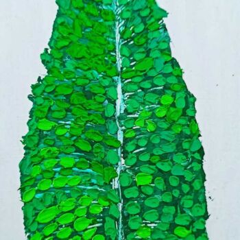 Malerei mit dem Titel "Herbarium serie lea…" von Lena Vanli, Original-Kunstwerk, Öl