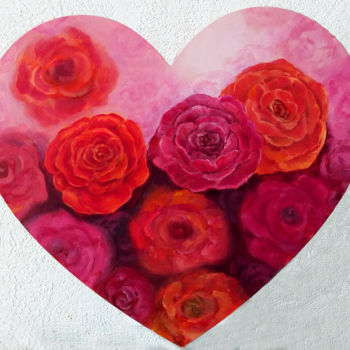 Painting titled "With love" by Elena Makhonina, Original Artwork, Oil