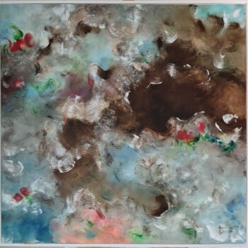Картина под названием "Strawberries, cream…" - Lena Applebaum, Подлинное произведение искусства, Масло Установлен на Деревян…