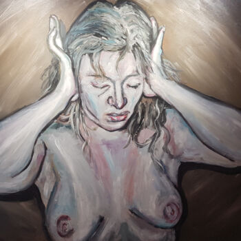 Painting titled "Eve 69 (Rien à voir…" by Léna H. Coms, Original Artwork, Acrylic Mounted on Wood Stretcher frame