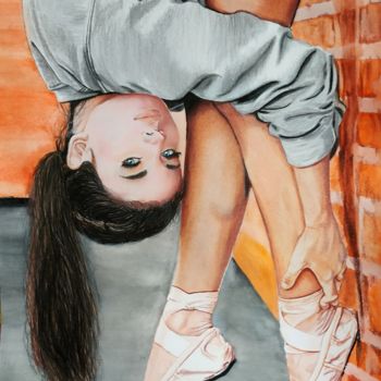 Rysunek zatytułowany „Ballerina” autorstwa Elena Borisova, Oryginalna praca, Akwarela