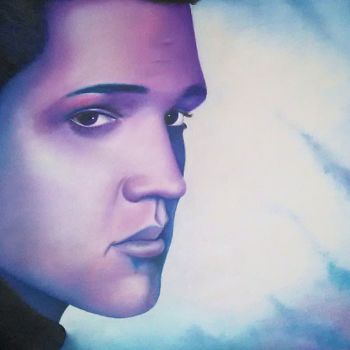 Pintura intitulada "Elvis-Presley.jpg" por Lenda Bavedila, Obras de arte originais