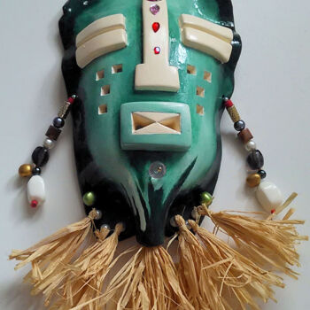 Sculpture titled "Nkoyi mobali" by Lenda Bavedila, Original Artwork, Clay