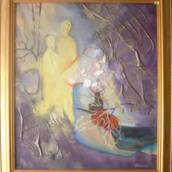 Malerei mit dem Titel "Die Beiden" von Tanya Lengerova, Original-Kunstwerk, Öl