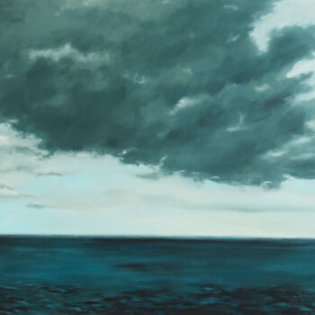Malerei mit dem Titel "Am Meer 15" von Leni Winkelmann, Original-Kunstwerk, Öl Auf Keilrahmen aus Holz montiert