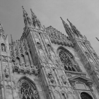 Photography titled "Milano Duomo B&W" by Lenka Graner, Original Artwork