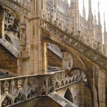 Fotografia intitolato "Milano Duomo Colour" da Lenka Graner, Opera d'arte originale