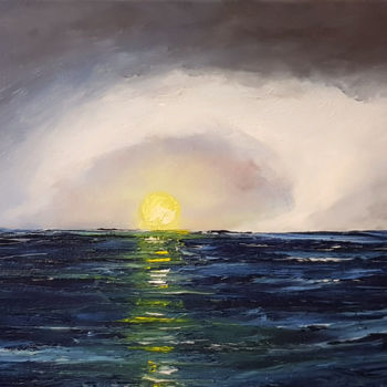 Peinture intitulée "ocean 1" par Henri Lehmann, Œuvre d'art originale, Huile