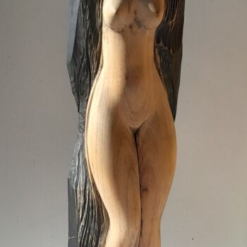 Sculpture titled "Awakening of Spring" by Leo Adam (Leonid Shatsylo), Original Artwork, Wood