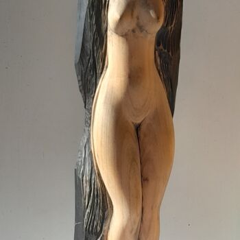 Sculpture intitulée ""Spring Awakening"" par Leo Adam (Leonid Shatsylo), Œuvre d'art originale, Bois