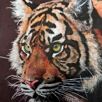 绘画 标题为“Sumatran Tiger” 由Leo Budhi, 原创艺术品, 丙烯