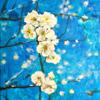 Painting titled "Plum Blossom Suite2" by Leo,Keihung Yip, Original Artwork, Acrylic Mounted on Wood Stretcher frame