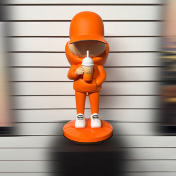 Sculpture titled "Hermes Kid Cup Scul…" by Leo Steph (leo & steph), Original Artwork, Resin