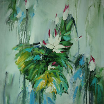 Painting titled "Lotus NO.1" by Leo, Original Artwork