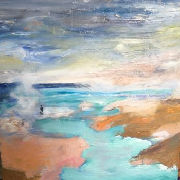 Painting titled "Sea" by Leandro Gennaro, Original Artwork, Oil