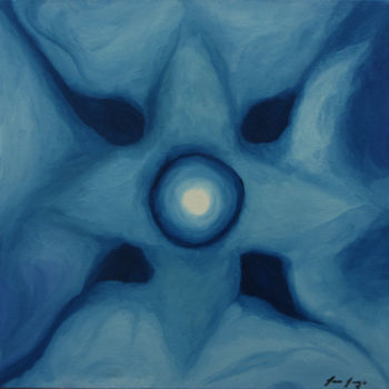 Pintura intitulada "Azul" por Leo Du Lac, Obras de arte originais, Óleo