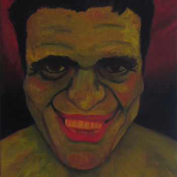 Peinture intitulée "O homem que ri" par Leo Du Lac, Œuvre d'art originale, Huile