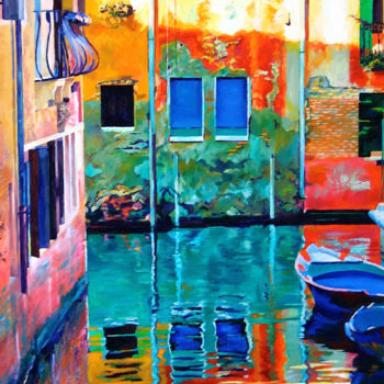Painting titled ""RINCON VENECIANO"" by Andrades, Original Artwork, Oil