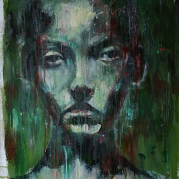 Картина под названием "The Face Series (11)" - Hai Nguyen, Подлинное произведение искусства, Масло