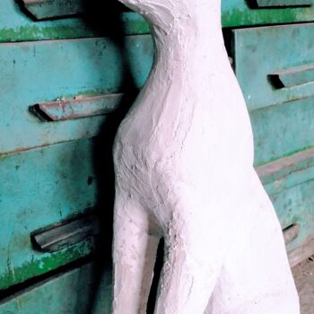 Sculpture titled "Бастет" by Leon Arbatskii, Original Artwork, Paper maché