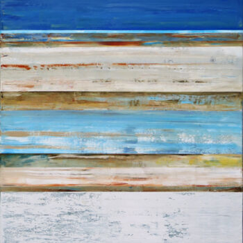Pittura intitolato "Blue Abstract Paint…" da Leon Grossmann, Opera d'arte originale, Acrilico