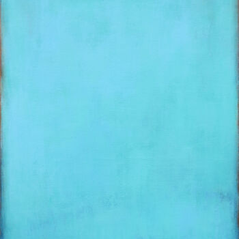 Schilderij getiteld "Mint Blue Abstract…" door Leon Grossmann, Origineel Kunstwerk, Acryl