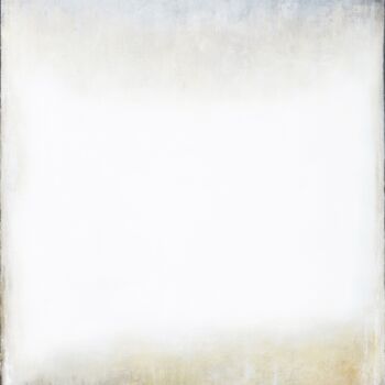 Malarstwo zatytułowany „White Grey Abstract…” autorstwa Leon Grossmann, Oryginalna praca, Akryl Zamontowany na Drewniana ram…